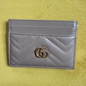 GG Marmont Card Case Taupe